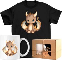  Bögre szett Póló Sárkány Gyerek Kedves 4 Kész Ajándék 128 (AP45.176.128)