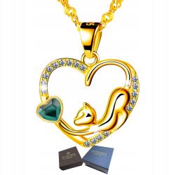 Mennica Świdnicka Arany Nyaklánc Ezüst 925 Szív Macska Strassz Születésnapi Ajándék