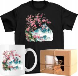  Bögre szett Póló hegy táj Sakura Kész Ajándék 128 (AP45.30.128)
