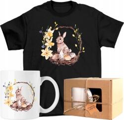  Bögre szett Póló nyúl virág kedves 3 Kész Ajándék 116 (AP45.80.116)
