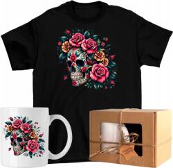  Szett Póló Bögre Koponya Virágok Művészet 1 Kész Ajándék