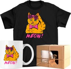  Bögre szett Póló Vicces cica 1 Kész Ajándék 152 (AP46.24.152)