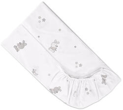 Lorelli gumis lepedő 60x120 + 15cm - Little Rabbits Grey - kreativjatek