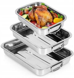 Excellent Houseware Britfanna acél tepsi sütőhöz 3 db-os szett (123718)