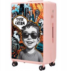 Wings XXL bőrönd Nagy csomagtartó 4 keréken repülőgéphez Abs kódzár Wings (CS-BNT01-L-PINK-T3)