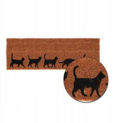 Esschert Design Lábtörlő macska motívummal 75x25 cm dekoratív gumi bejárati ház (RB268)