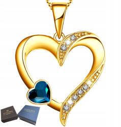 Mennica Świdnicka Arany Nyaklánc Lánc Medál Ezüst 925 Strassz Szív Női