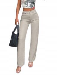 Shein Alacsony Szárú Bézs Női Farmernadrág, pamut, Size M