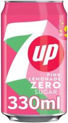 7Up Zero Pink Lemonade Rózsaszín Cukormentes Limonádé 330ml (4062139019564)