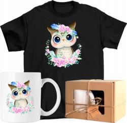  Bögre szett Póló Bagoly Kedves Virágok Kész Ajándék Xs (AP45.186.XS)