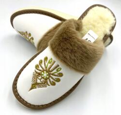 Maximus Női Bőr Papucs Maximus Meleg, Kényelmes Parzenica Szőrmével 36-OS méret (39B02)