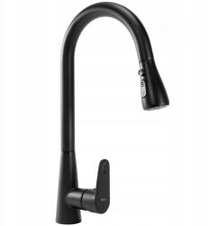 Rea Mild Konyhai csaptelep mozgatható kifolyócsővel fekete álló magas (REA-B4800)