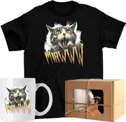  Póló szett Bögre cica vicces macska 3 Kész Ajándék