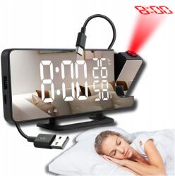 Izoxis Ébresztőóra Elektronikus Óra Hangos Led Projektor Álló Digitális Dátum (19576)