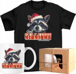  Bögre szett Póló mosómedve kedves vicces panda 7 Kész Ajándék 140 (AP29.0275.140)