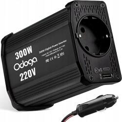  Feszültségalakító 300W 12V 240V/230V Odoga Usb-c, Usb-a Eu Aljzat