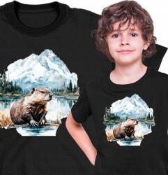  Gyerek Póló Vidra Természet Kedves 4 Fekete 116 (AP54.120.116)