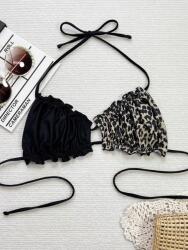 Shein DC24313 Shein Bikini Felső Fodros Állatmintás Pöttyös (22) M