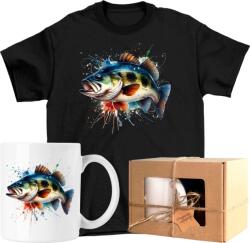  Bögre szett Póló Halak Horgász Horgászat 26 Kész Ajándék 116 (AP32.0628.116)