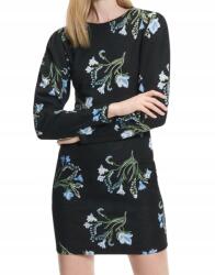 Reserved KC31108 Kötött Ruha Mini Virágmintás Hosszú Ujjú (22) M