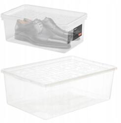 Plast Team Cipőtartó 9, 5L Doboz Fedéllel Otthoni Cipőrendező (1982)