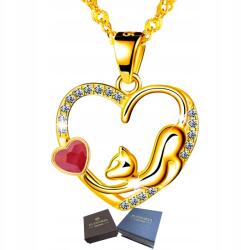 Mennica Świdnicka Arany Nyaklánc Ezüst 925 Szív Macska Cirkóniákkal Celeb Női