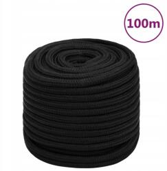 VidaXL Munkakötél, fekete, 16 mm, 100 m, poliészter (8720287131151)