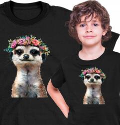  Gyerek Póló Szurikáta Kedves Gyerek 6 Fekete 128 (AP54.104.128)