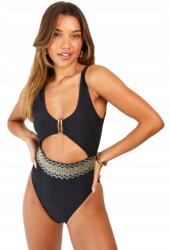 Boohoo HC34306 Boohoo Kivágott Díszítő Pántos fürdőruha (17) XL