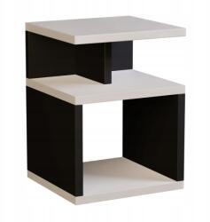  Zoe éjjeliszekrény, éjjeli asztal fehér/ fekete színben (S-N 3)