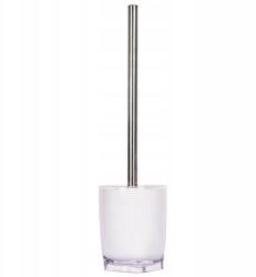 Rodeno Fehér Wc Kefék Tartóval, Tartós Akril, Masszív, Stílusos Fürdőszobába (ROD2491)