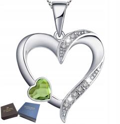 Mennica Świdnicka 925 Ezüst nyaklánc szív medállal Celeb anya cirkóniákkal