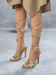 Shein A31113 Shein Magassarkú Szandál Arany Kötött (24) 36, 5 (sx2402215690742840)