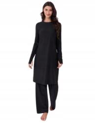 Shein Fekete női szett, kötött, hosszú ujjú, Size 48, poliészter