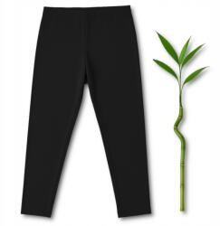  Női bambusz leggings elasztikus kényelmes hosszú lábszármelegítő fekete S