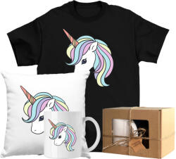  Nagy szett Póló Bögre Párna Unikornis Gyerek ló 01 Xs Ajándék (J19.001.XS)