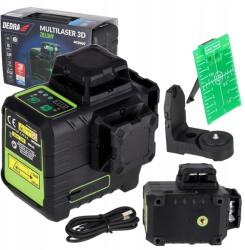 Dedra Multilaser 3D Lézeres Vízmérték Zöld Akkumulátoros Autoszint 30M (MC0907)