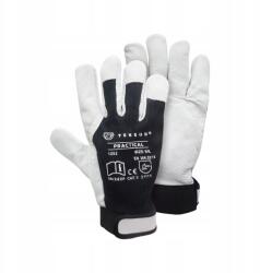 Tekson Védőkesztyű Tekson Practical Munkavédelmi Bőr Tépőzáras Erős 8-as (Rękawiczki Ochronne Tekson Practical Robocze)