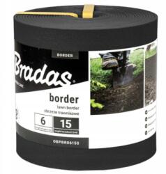 Bradas Border gyepszegély 6m x 15cm fekete OBPBK06150 Bradas 2326 (OBPBK06150)