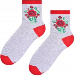 Steven Virágmintás pamut női zokni 35/37