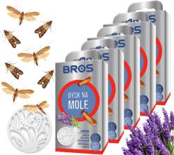 Bros Molyirtó Korong, Elpusztítja a Lárvákat és a Petéket, Levendula Illatú Szekrénymolyirtó Bros - 5 Darabos (Dysk Na Mole Zabija Larwy Jaja - 5 Sztuk)