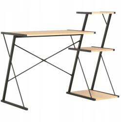 vidaXL Íróasztal könyvespolccal, fekete-tölgy, 116 x 50 x 93 cm (20289)