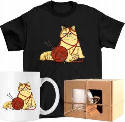  Bögre szett Póló Vicces cica 3 Kész Ajándék 128 (AP46.26.128)