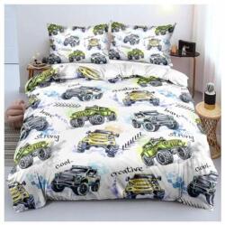  Ágyneműhuzat garnitúra Mikroszálas 135x200cm párnahuzat 80x80cm Monster Trucks minta