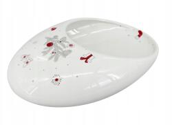 by inspire Koleda Bean M karácsonyi tál (30x20x9cm), fehér/piros/szürke (8763-00-81)