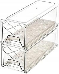  Hűtőszekrény Szervező Tartályok Élelmiszer Tároló Fiókok 2 Db