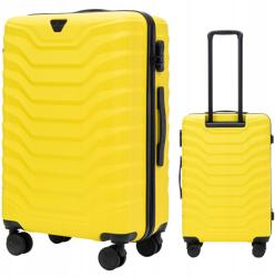 Wings 4 kerekű Rögzített bőrönd ABS-ből Wings Poggyász XL kemény Tágas (PEA01-M-YELLOW)