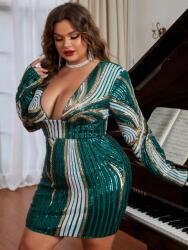 Shein LC53110 Shein Cekinnel Gazdagan Díszített, Nyitott Hátú Ruha (20) 48