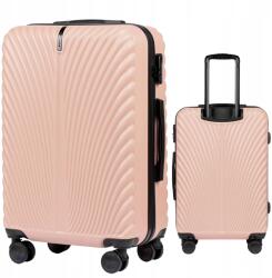 Wings közepes utazó bőrönd Rózsaszín Abs+ 4 kerék kódzár (SN120-M-CORAL)