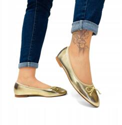  Arany Csillogó Puha Balerina Balerinacipő Masnival Öko Bőr 36-OS (POT011-01-SKP-G)